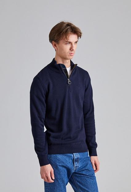 Barbour Cotton Half Zip Navy